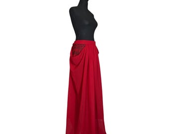 Sheer Red Skirt