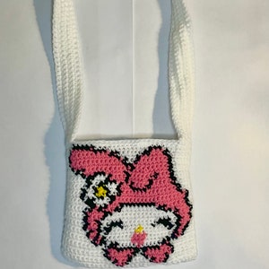 My Melody crochet tote bag