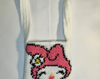 My Melody crochet tote bag