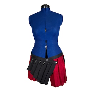 Red and Black Plaid Skirt