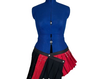 Red and Black Mini Skirt