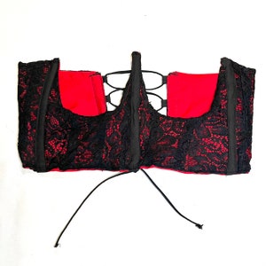 Red and Black Under-bust Corset