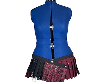 Purple and Black Mini Skirt