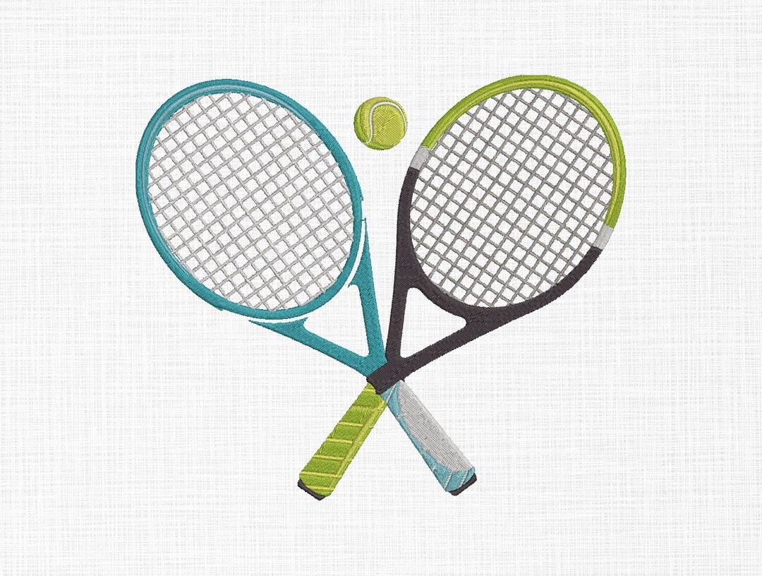 Split Tennis Rackets Embroidery Design Sport Embroidery Design Etsy