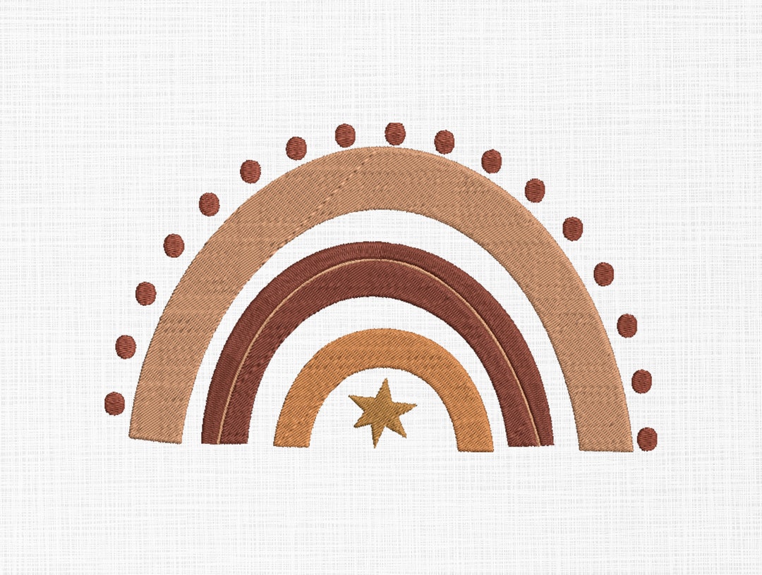 Boho Rainbow Embroidery Design Rainbow Embroidery Design Machine