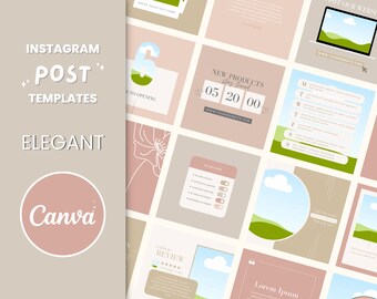 Elegant Beige Instagram Post Bundle Templates | Instagram Templates | Instagram Post | Canva Instagram Post | Engagement Instagram Post