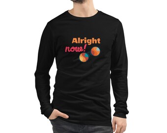 Okej nu! Unisex långärmad t-shirt - Casual mode - Sommar-T-shirt - Semesterkläder - Retro vibbar - 90-tals Brit Pop-stil