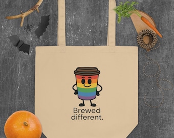 Pride Coffee-tygkasse – ekologisk bomull, noll avfallsväska