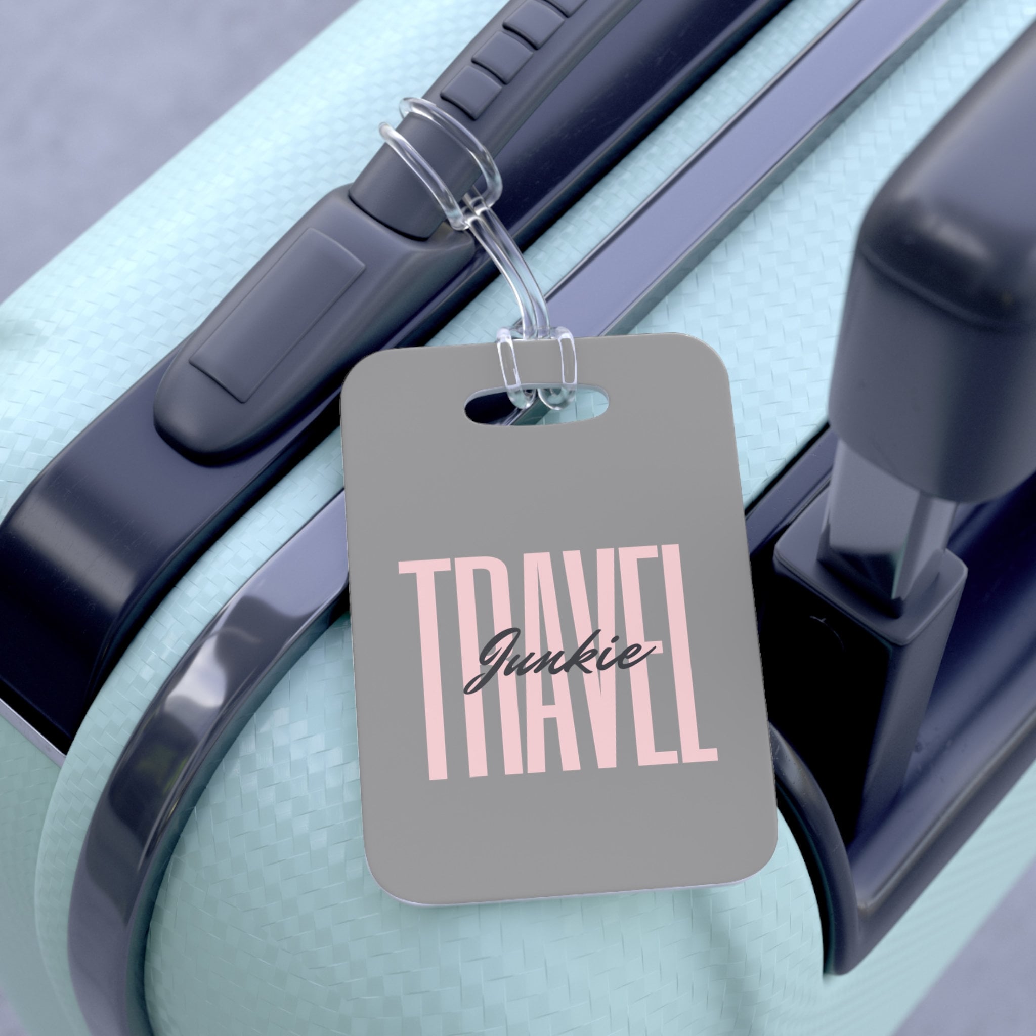 Travel Junkie Luggage Identification for Suitcase Handles for Frequent Flyers, Adventurer, Gift