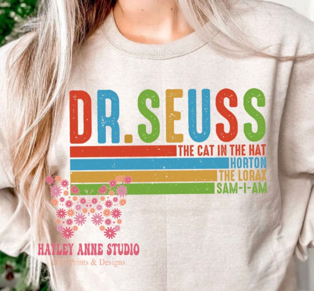 Dr Suess Books, Dr Seuss, Read Across America, Education, DTF Print ...