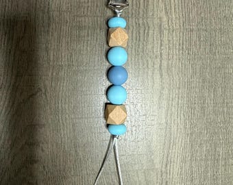 Silicone bead pacifier clips