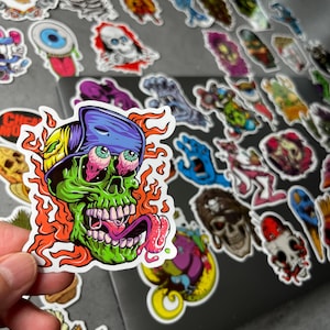 Pegatinas de terror // Pegatinas de zombies // Pegatinas divertidas y aterradoras // Pegatinas artísticas // Pegatinas interesantes // 26