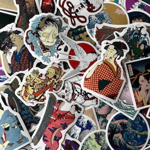 Pegatinas con temática japonesa // Geisha // Samuráis // Artísticas // Pegatinas interesantes // 33