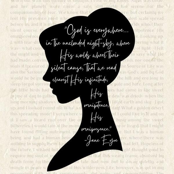 PRINTABLE Silhouette Art Jane Eyre