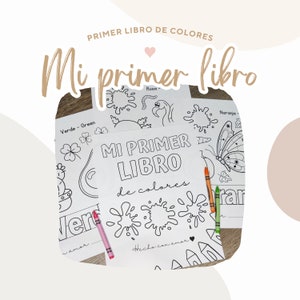 My First Colors Book | Baby Shower Coloring Activity | Mi Primer Libro de Colores En español | Baby Shower First Bilingual Colors Book