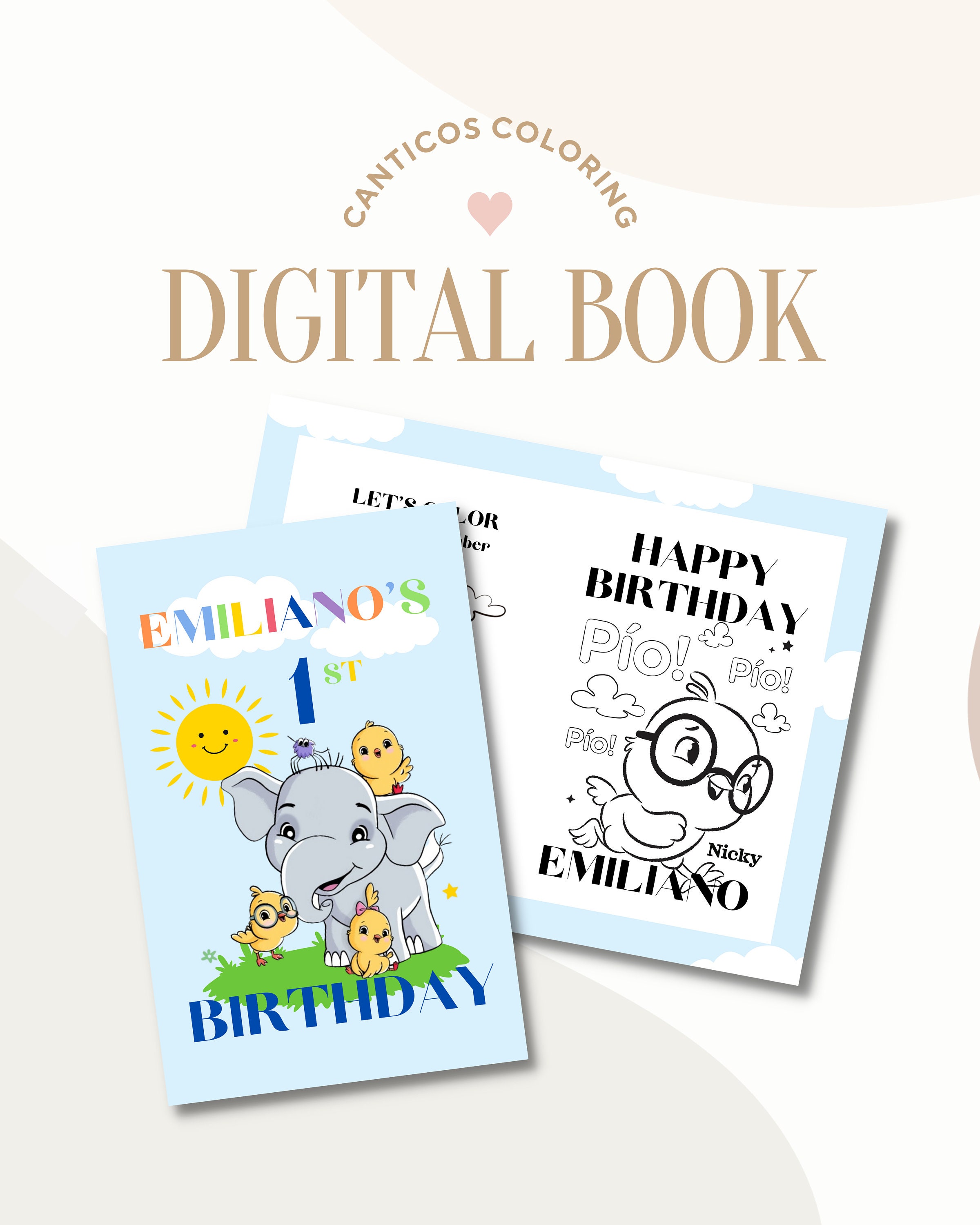 Canticos Digital Coloring Pack Canticos Party Favors Digital Coloring  Favors Canticos Birthday Canticos Coloring Set Kids Coloring 