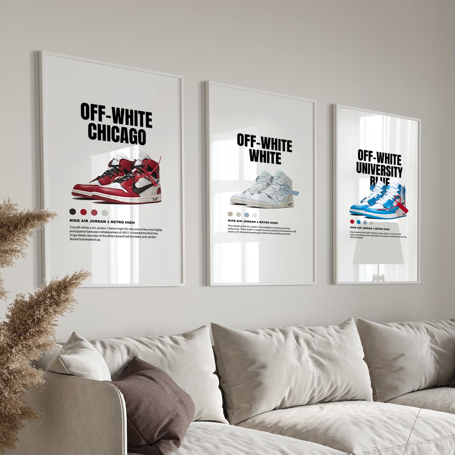 Off-White x Nike Kobe 5 Custom Sneaker Home Decor Poster Canvas - SneakPeakX