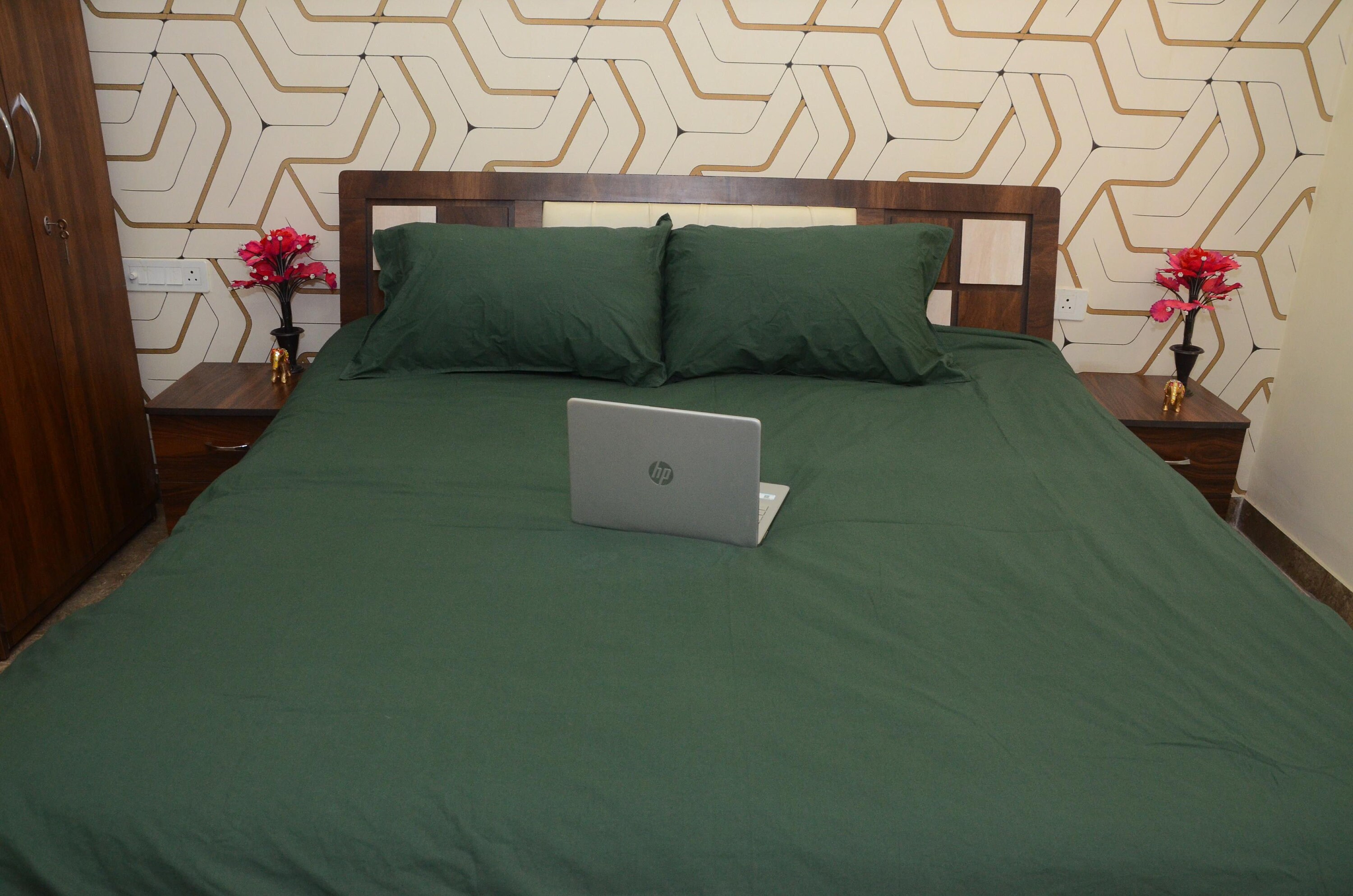 Green Duvet Cover Set Green Linen Bedding Set Boho Linen Bedding With