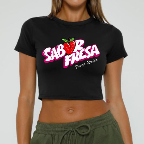 Fuerza Regida Sabor Fresa Crop Top | Graphic tees | Streetwear | Mexico | Corridos | Crop Top, Limited Edition