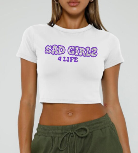 Junior H, Sad Girls, Glitter Shirt Crop Top, Limited Edition