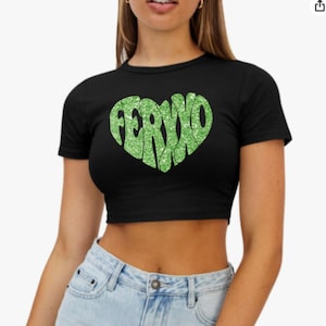 HTH、Glitter Heart Logo Cropped Tee glitter cropped tee – YZ