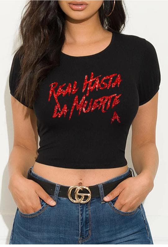 Red Jersey Crop Top - Etsy