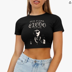 Peso Pluma Crop Top | Peso Pluma Exodo Tour Concert Top, Peso Pluma Merch | Graphic Tee | Streetwear | Crop Top | Limited Edition