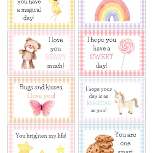 Girl Lunchbox Notes (Printable)