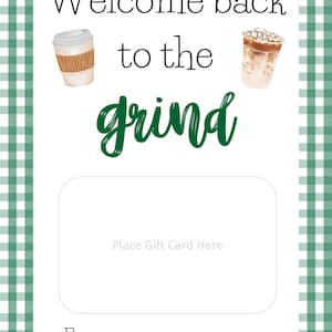 Starbucks Teacher Gift Card Holder