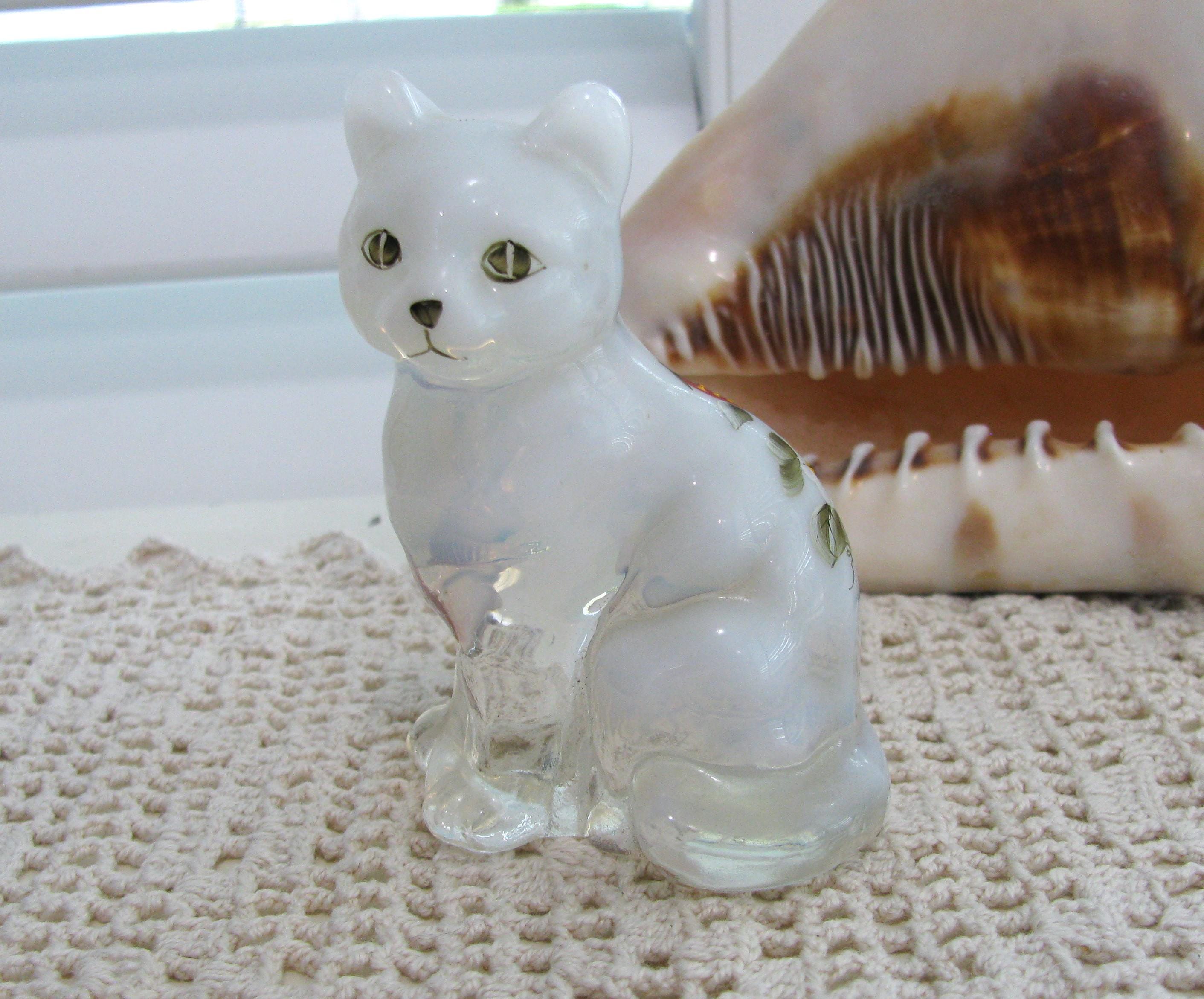 Fenton Glass Cat - Etsy