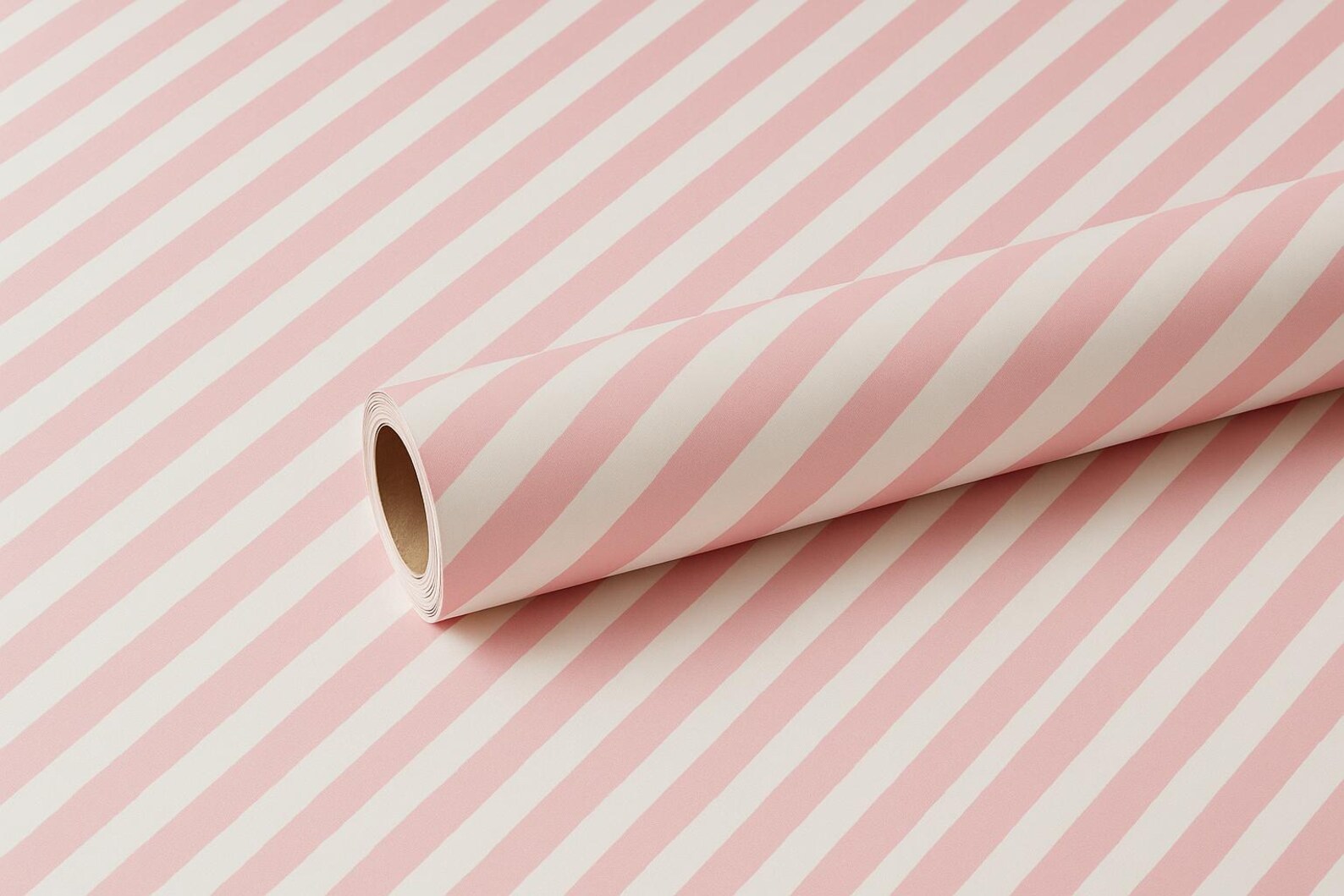 Strippy Rapping Paper Pink Striped Wrapping Paper, Coquette Christmas Gift Wrap, Balletcore ...