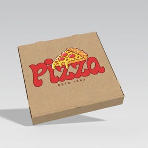 Personalized 12&quot; Pizza Boxes Custom Printed Packaging for Restaurants, Events & Parties Full Coverage Branding