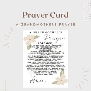 La oración de una abuela-- Tarjeta de oración