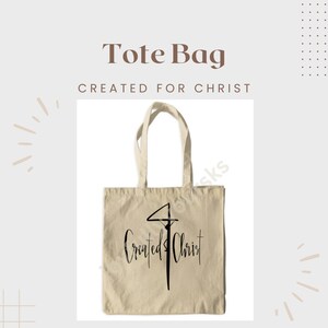 Hergestellt für Christus Einkaufstasche: Christliche Leinentasche