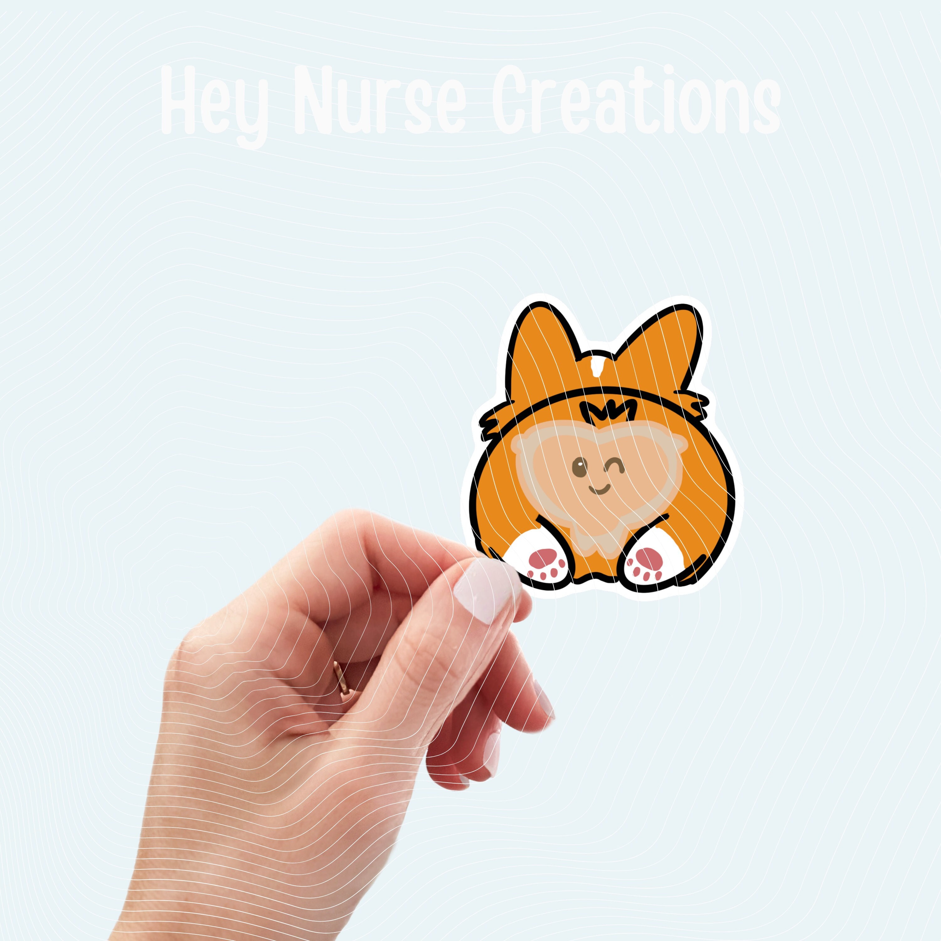 Mepilex Corgi Sticker. Corgi Sticker. Nurse Sticker. Nursing Student. Nursing Assistant. Cute Sticker. Wound Care. Gift for Nurses. Funny.