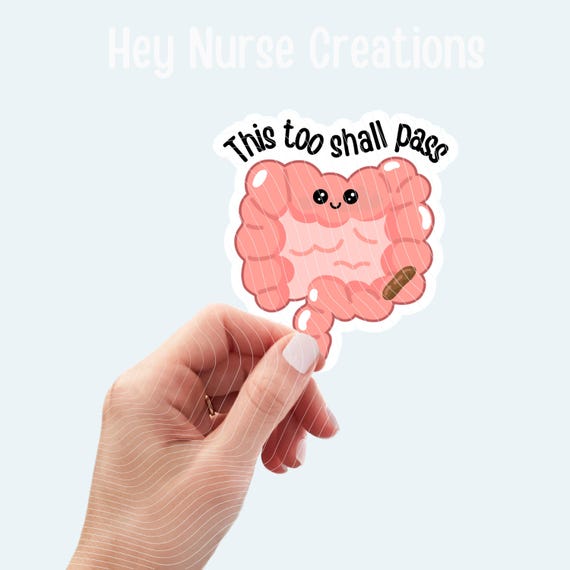 Small Intestine Sticker Blue Small Intestine Cute Cartoon