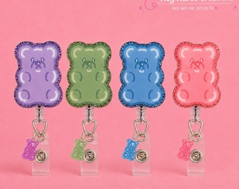 Gummy Bear Badge Reel: Sparkle Medical ID Badge