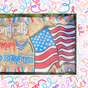 Hand Painted Custom Kraft Paper Banner: Personalized Party Decor