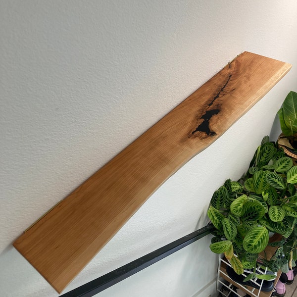 Live Edge Cherry Floating Shelf Etsy