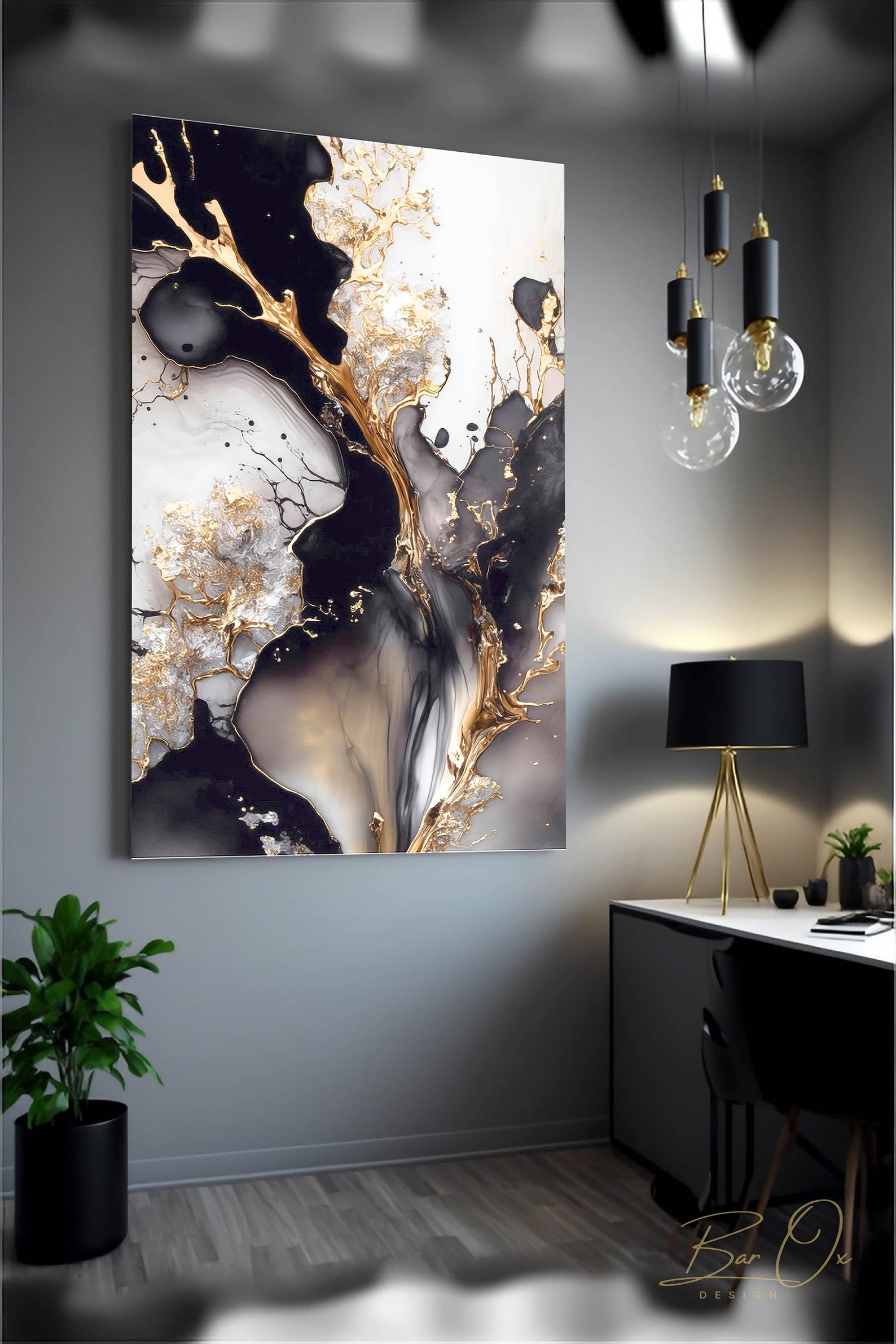 DIGITAL WALL ART Painting Wall Art, Alcohol Ink Painting, Room Decor