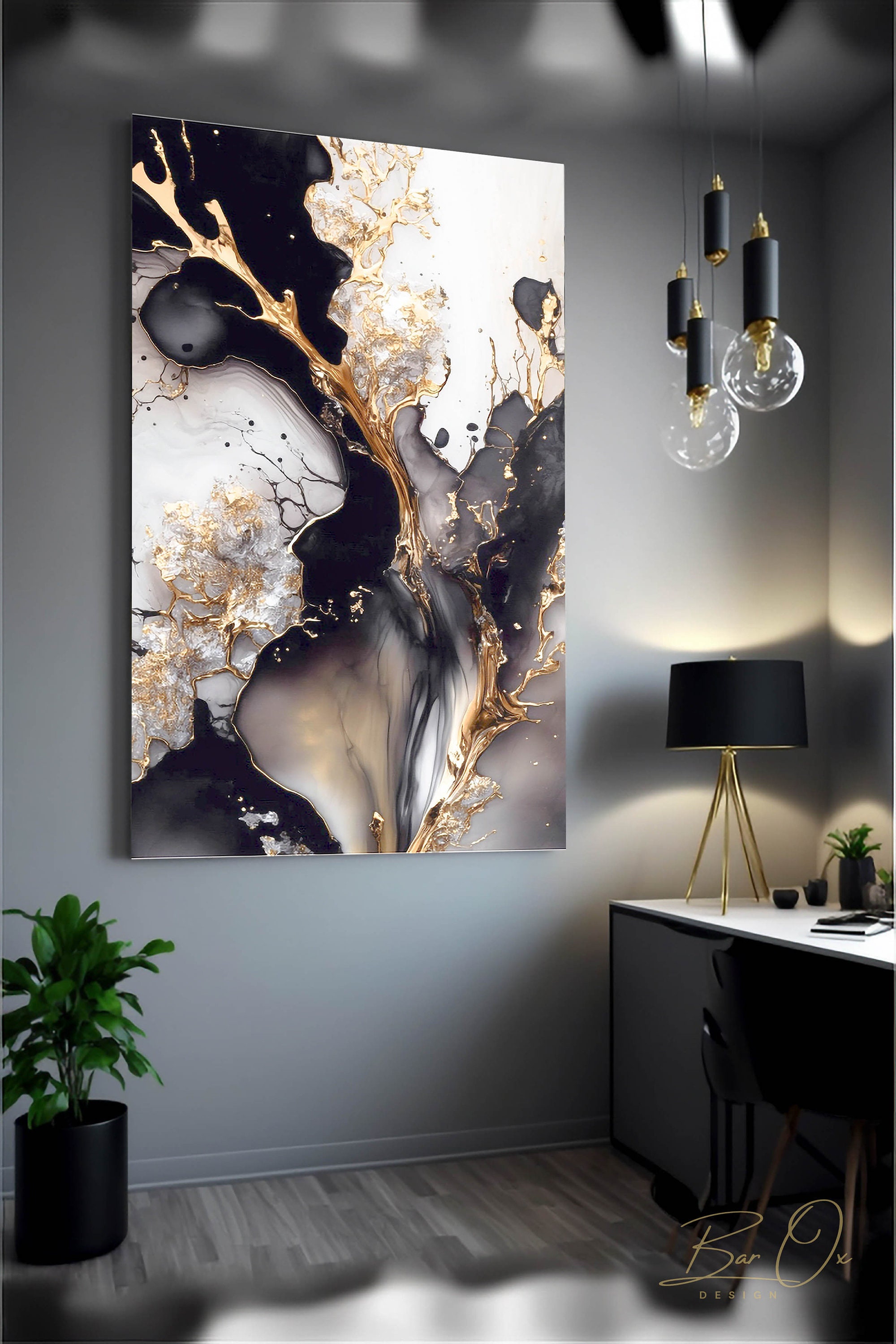 DIGITAL WALL ART Painting Wall Art, Alcohol Ink Painting, Room Decor