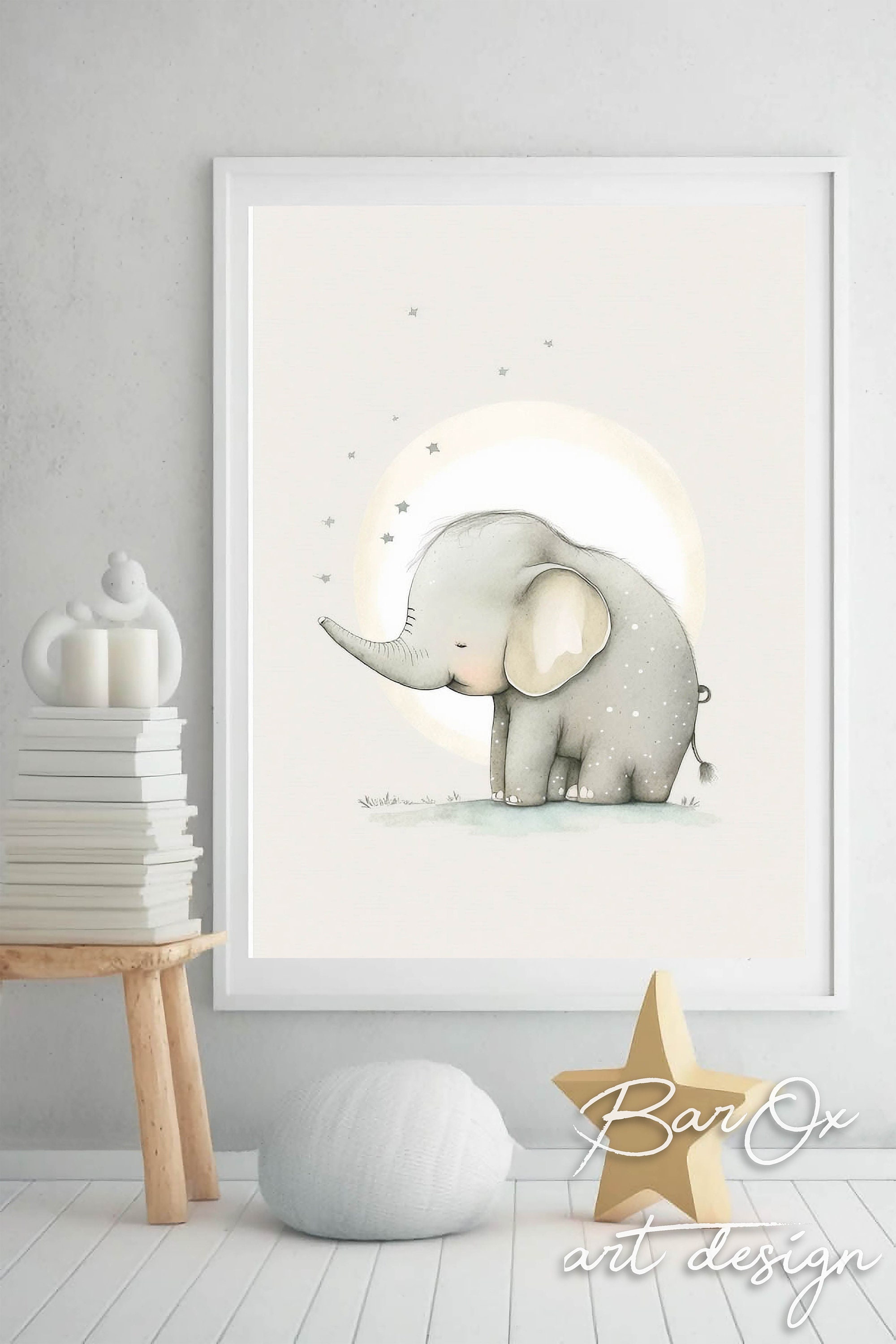 Safari Baby Animals Prints, Digital Nursery Wall Art, Printable Neutral ...