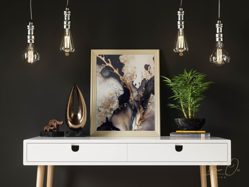 DIGITAL WALL ART Painting Wall Art, Alcohol Ink Painting, Room Decor