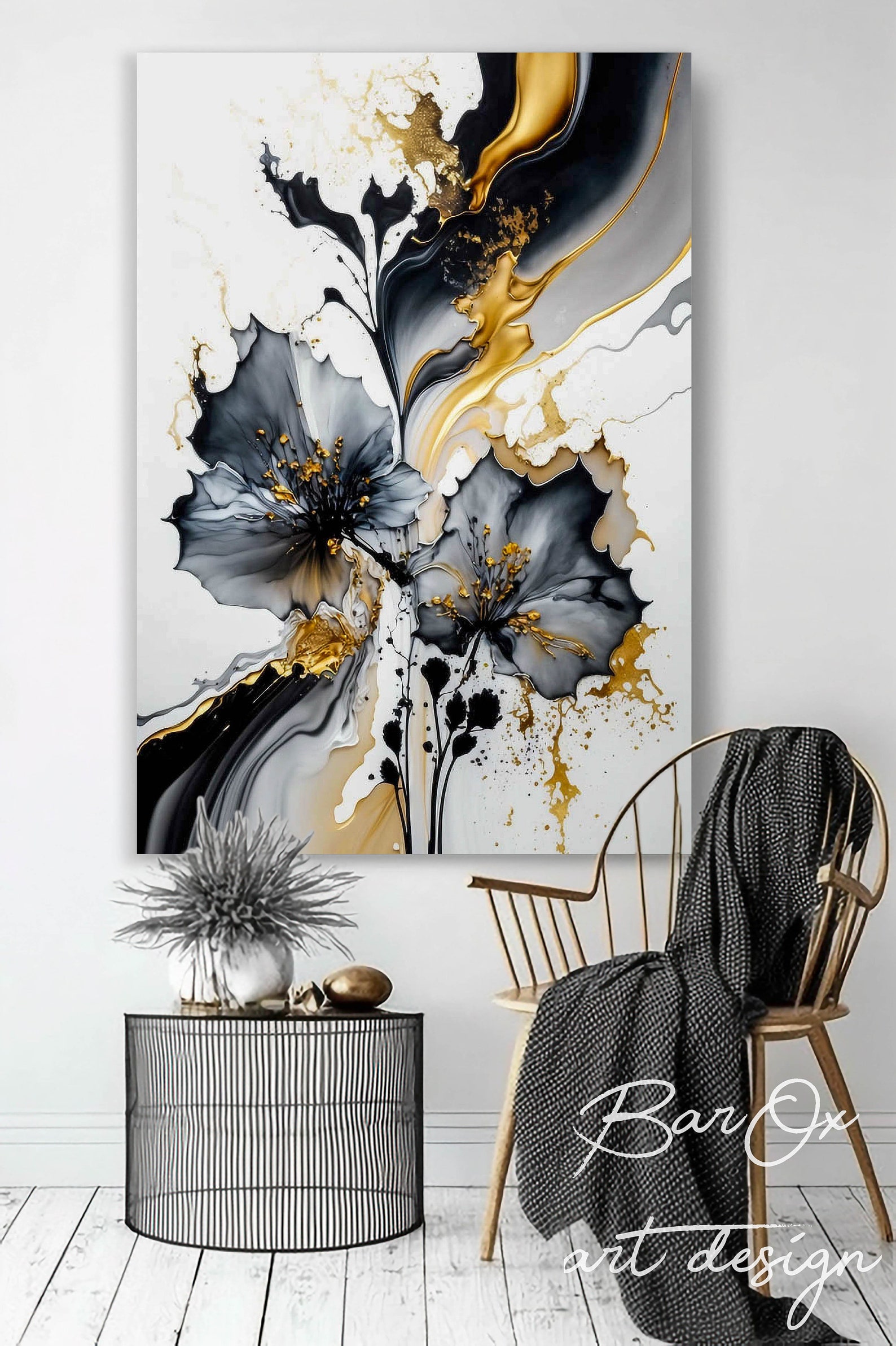 Luxury Wall Art Printable Alcohol Flower Gift Alcohol Ink - Etsy