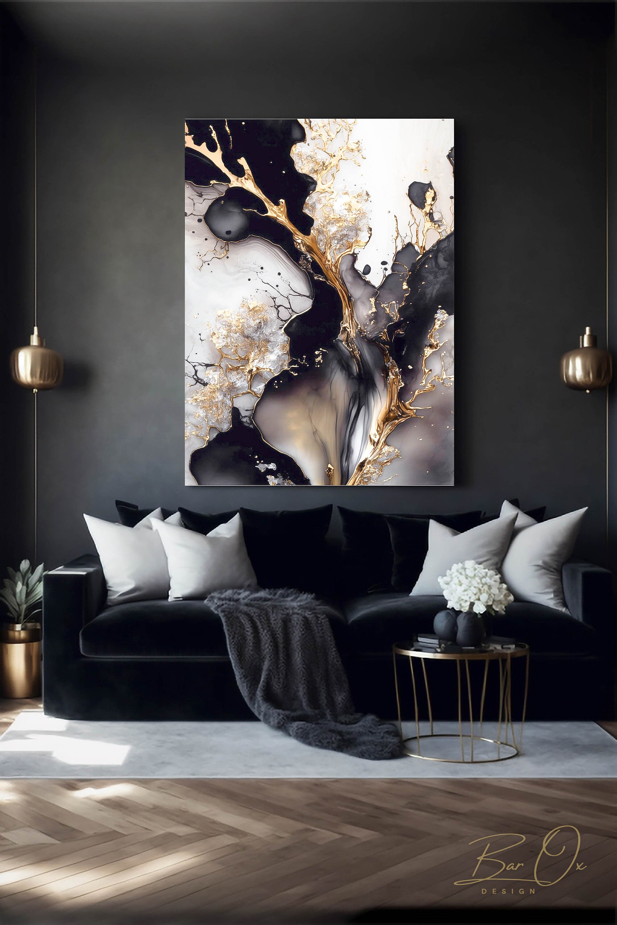 DIGITAL WALL ART Painting Wall Art, Alcohol Ink Painting, Room Decor