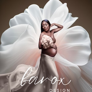 Large Flower Maternity Digital Backdrop Overlay Maternity Backdrop Digital Floral Overlays Maternity Studio Backdrop for Photoshop Overlays