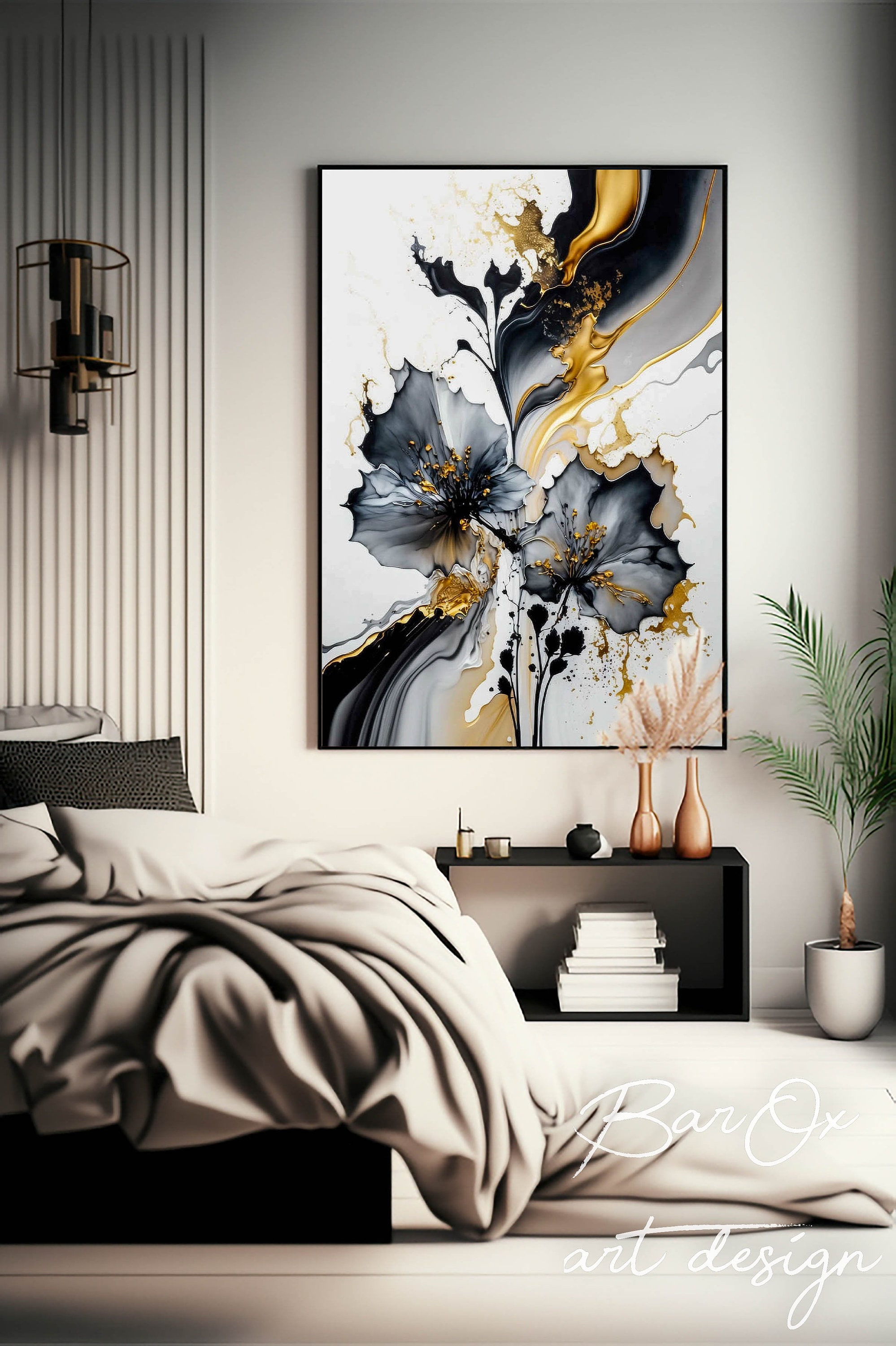 Luxury Wall Art Printable Alcohol Flower Gift Alcohol Ink - Etsy