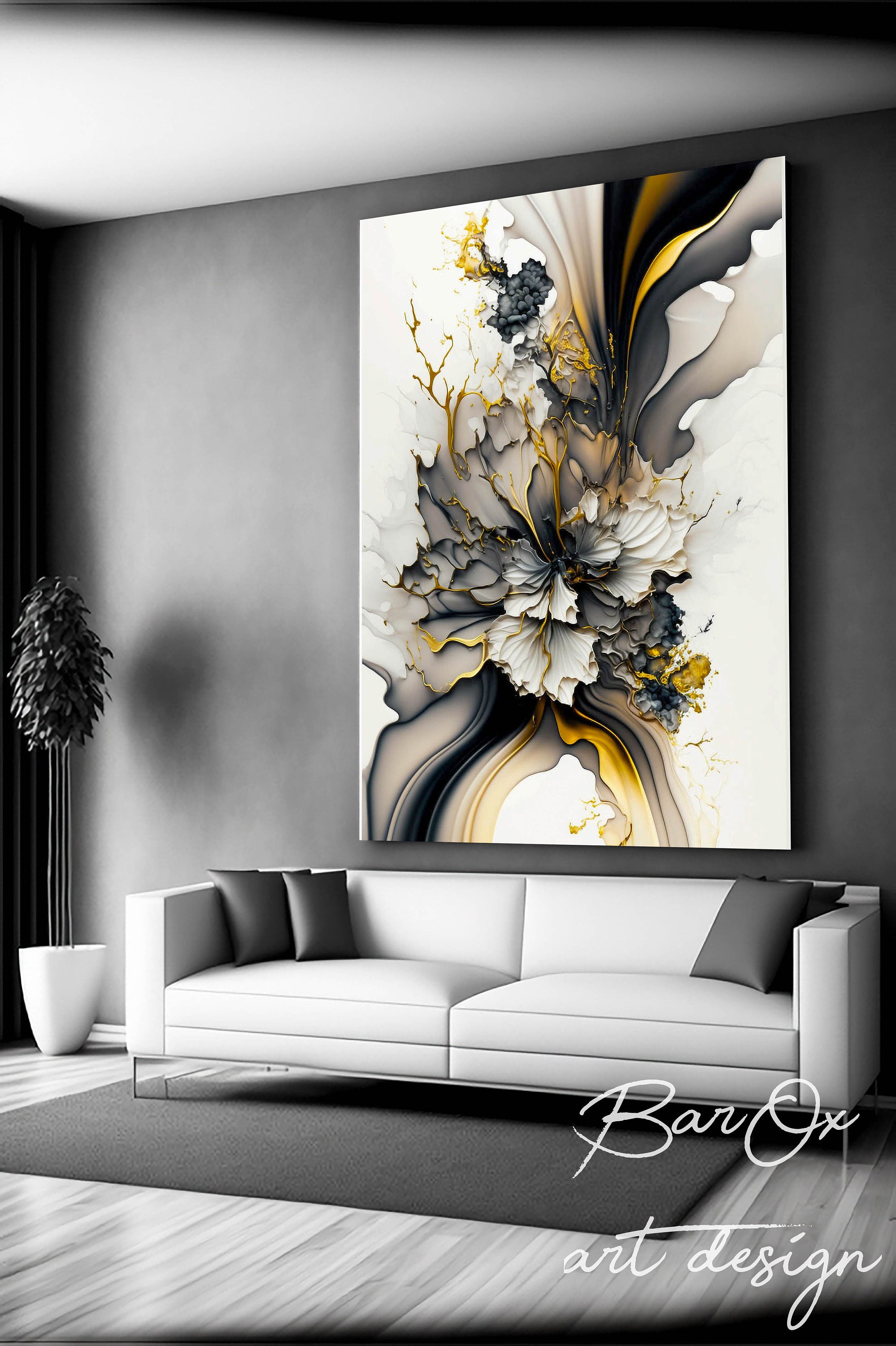 Luxury Wall Art Printable Alcohol Flower Gift Alcohol Ink - Etsy