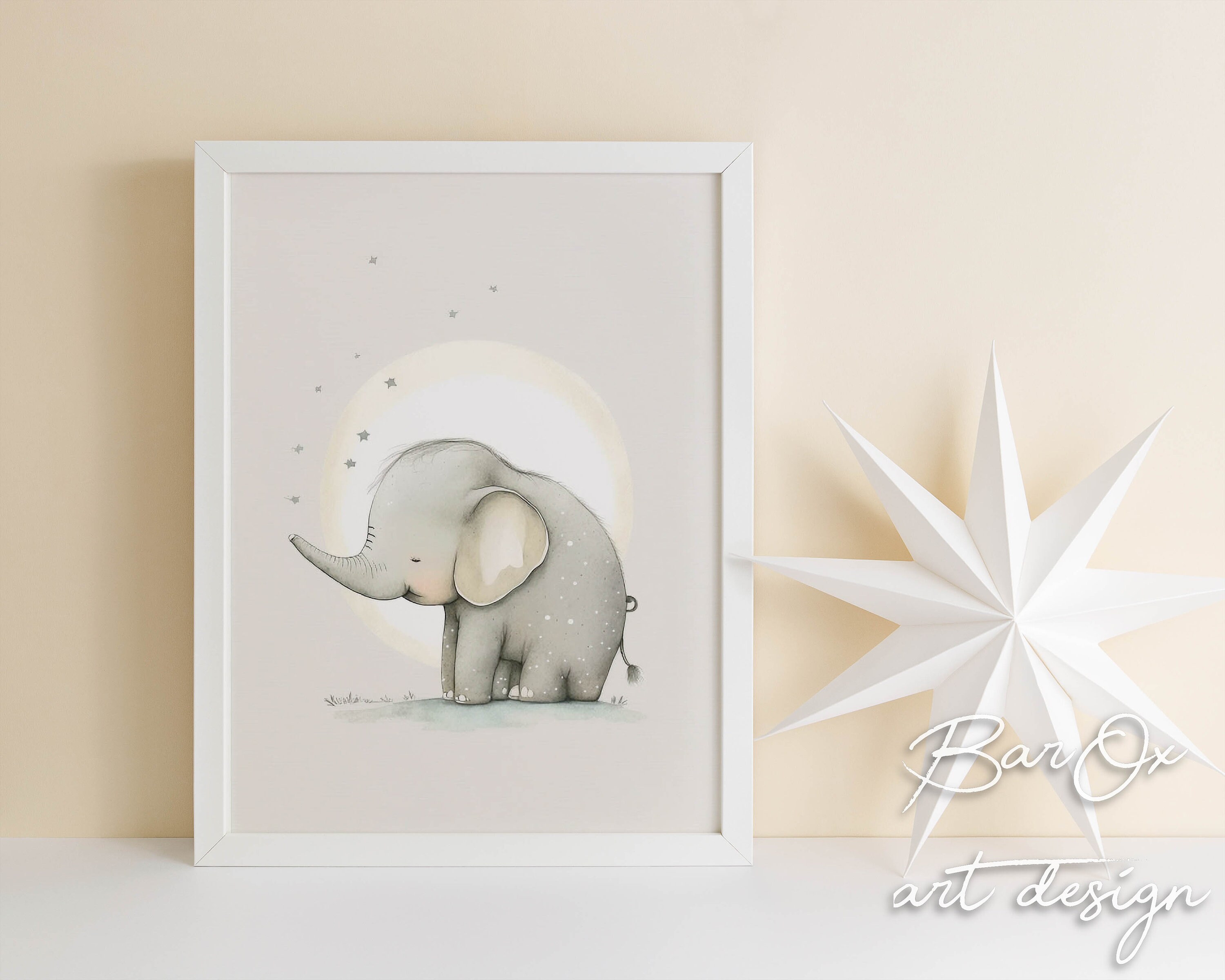 Safari Baby Animals Prints, Digital Nursery Wall Art, Printable Neutral ...