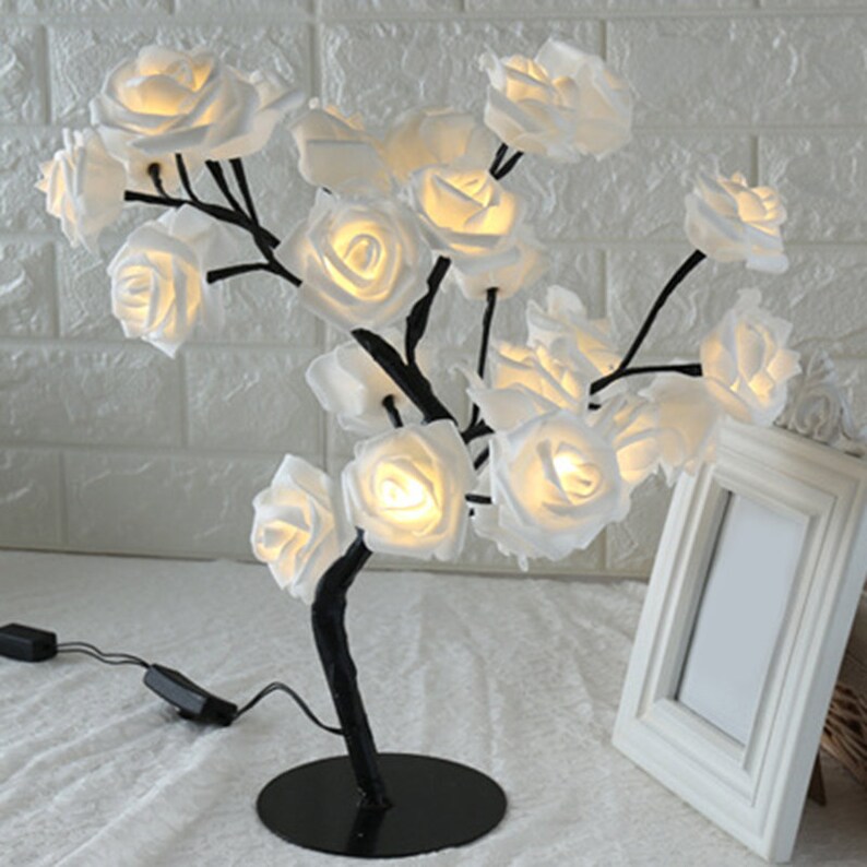 Decorleaf LED Rose Tree Room Night Light Mini Flower Tree - Etsy